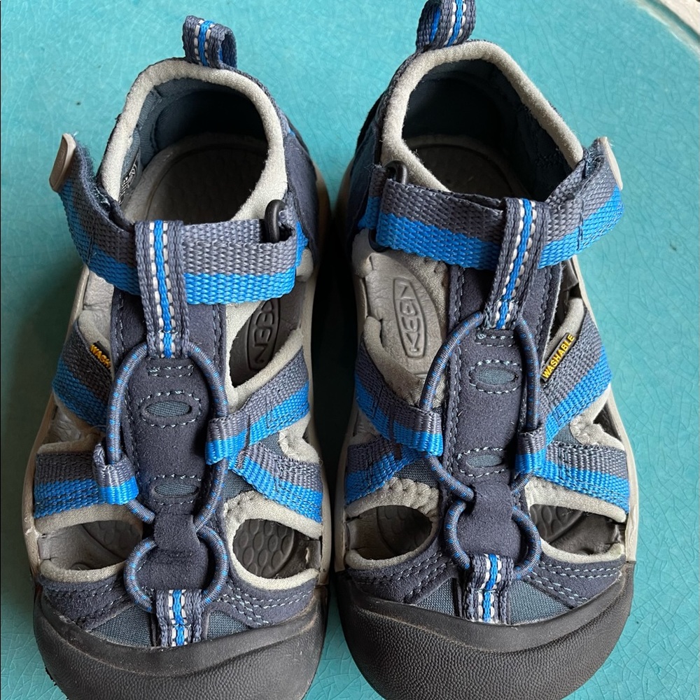 Navy and royal blue Keen water shoes toddler 11